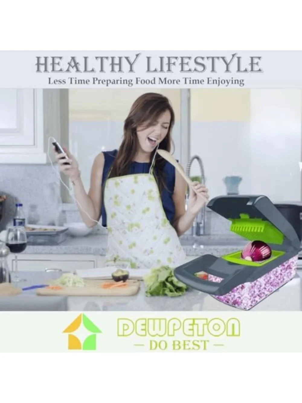 Versatile Vegetable Chopper & Dicer with Container | Stainless Steel Mandoline